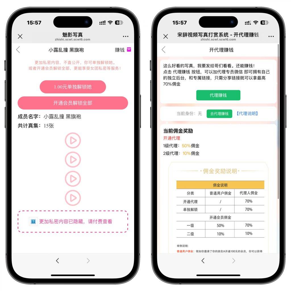 图片[3]-（亲测源码）2025年最新视频写真打赏系统源码，支持三级代理，D盾扫描无加密，附带搭建教程，下单立即赠送1G的精美写真（包含源码包+文字、视频搭建教程）-宋辞云创